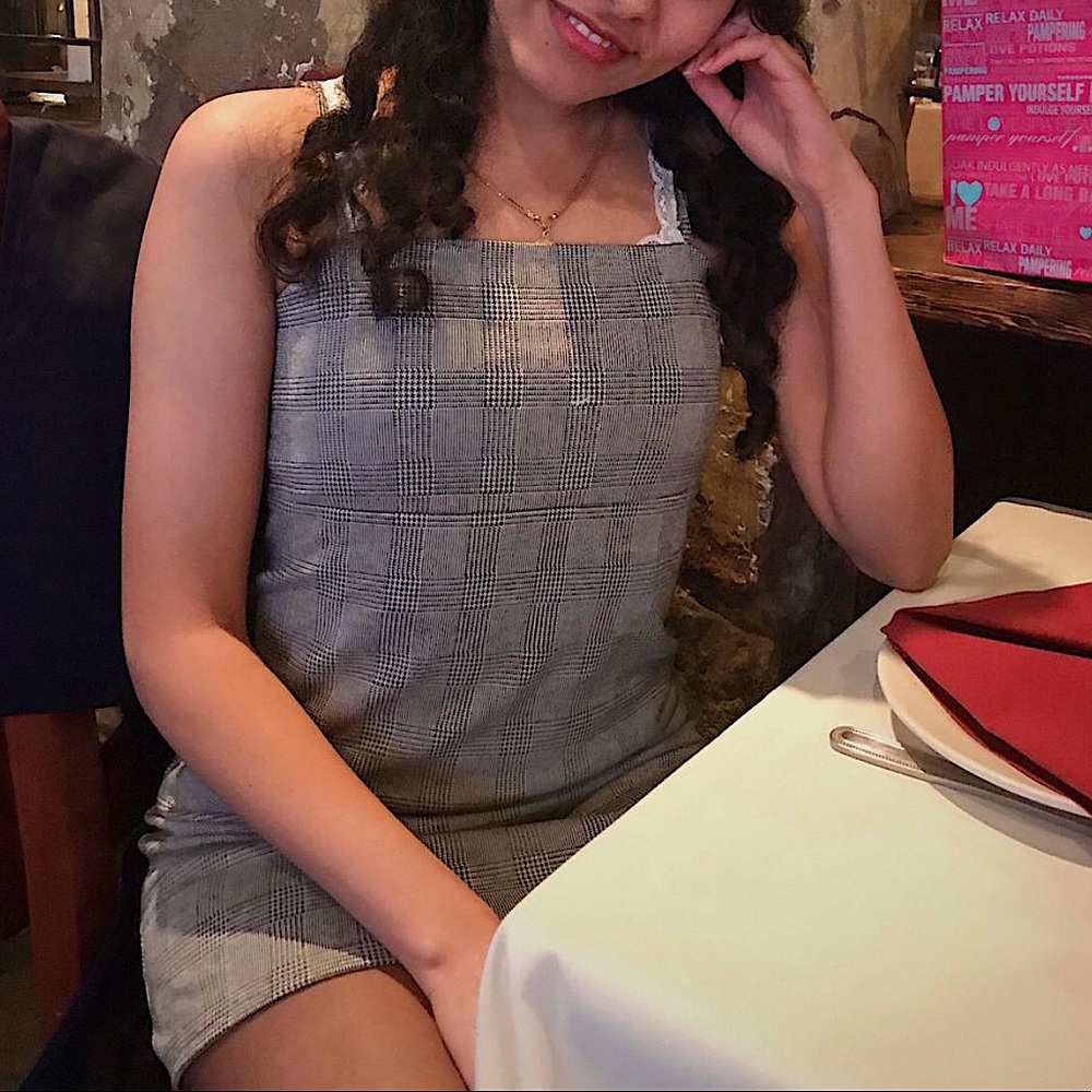 Mini plaid dress